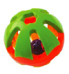 HB41101 EXTRA LGE ROUND RATTLE FOOT TOY 5"