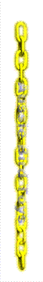 RM PC1Y 1 INCH YELLOW PLASTIC CHAIN PER FOOT