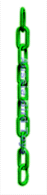 RM PC2G 2 INCH GREEN PLASTIC CHAIN PER FOOT
